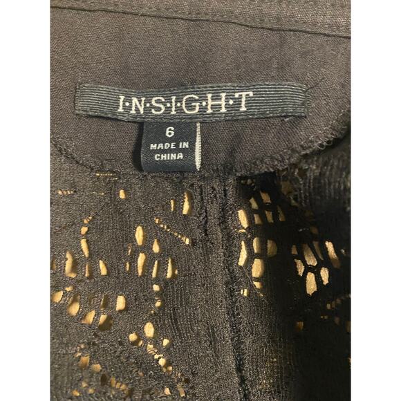 Insight Black Lace Blazer - Rose Button Detail - Size 6 - Picture 7 of 11